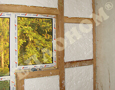 Фото стіни каркасного будинку утепленої заливним пінопластом екоізол - ТЕПЛОНОМ™